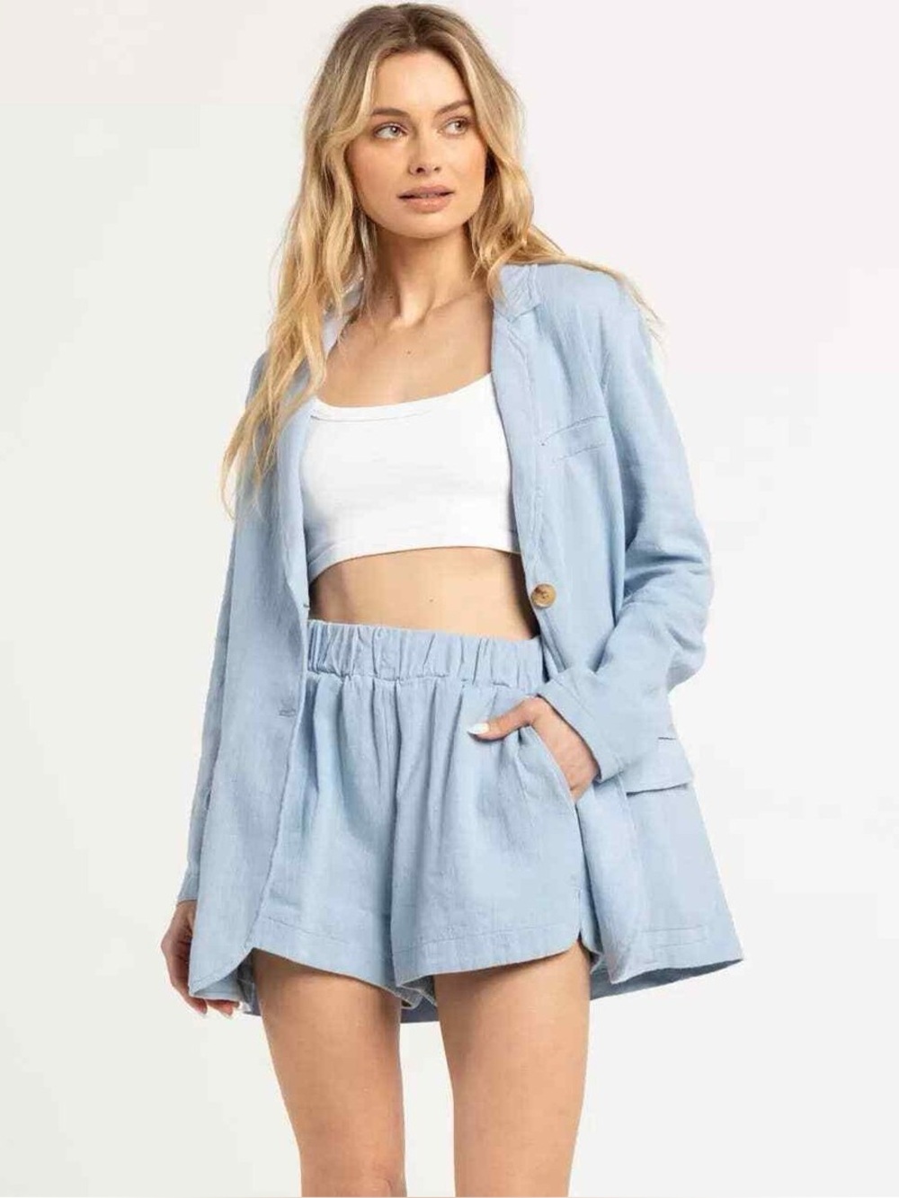 BLANKNYC - Linen Blend Pull-On Shorts